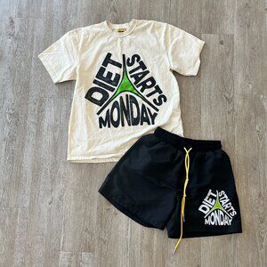Mens Diet Starts Monday Tshirt/Shorts Set - S